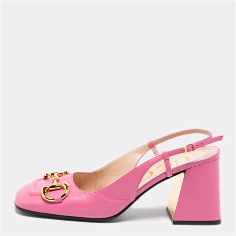 gucci single strap heel|gucci platform block heels.